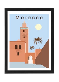 Buy Morocco Travel Digital Art Poster with Frame 30x40cm in UAE