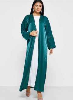 Buy Contrast Trim Detail Abaya With Sheila in Saudi Arabia