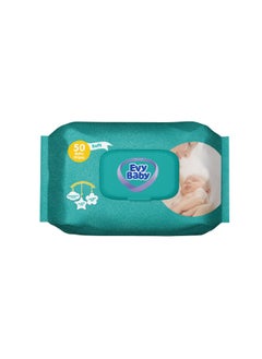 Buy Evy Baby Wipes, 50 Pieces in Saudi Arabia