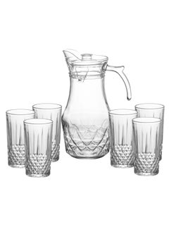 Buy 7 Pieces A Set Of Glass Jars And Cups in Saudi Arabia