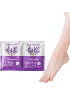 Buy Lavender Crystals Jelly Pedicure Relaxing Bath Sea Salts SPA, Organic Foot Bath Salt Foot Spa Jelly Foot Soak Moisturizing Soothes Relieve Exfoliating Soft Feet in UAE