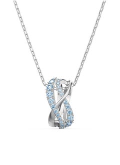 Buy Swarovski Twist Rows Blue Pendant for Women with Rhodium Plated 5582806 in Saudi Arabia