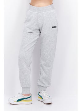 Buy Women Sports Fit Brand Logo Outdoor Sweatpants, Grey in UAE