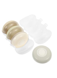 Buy 1 Set Travel Press on emulsion dispenser, Travel Containers for Toiletries, Round Travel Toiletries with Case, Suitable for Cosmetic Jars Lip Balm Lotion Storage for Toiletries in UAE