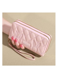 Buy Long Clutch Wallet for Women Dual Zipper Cellphone Holder Ladies Purse with Multiple Card Slots in UAE