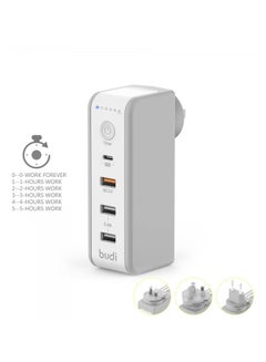 Buy Timer Charger PD Type C+QC3.0 Dual USB Charger in UAE