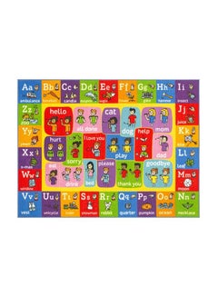 Buy Abc Alphabet Asl Sign Language Educational Learning & Fun Game Play Area Non Slip Boy & Girl Kids Rug Carpet For Children Bedroom Toddler Classroom & Baby Playroom Mat 3' 3" X 4' 11" in UAE