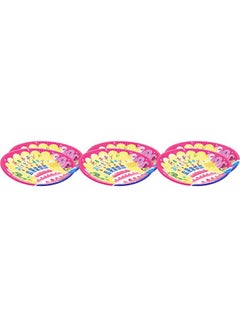 Buy PARTY Happy Birthday Print Paper Party Plates Set, 7 Inch, 860131/6 Multi Color Set of 6 in Egypt