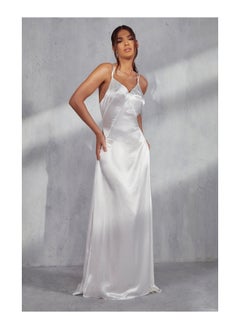 اشتري Premium Plunge Strappy Fishtail Maxi Dress في الامارات