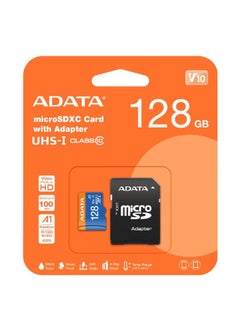 Buy ADATA Premier 128GB MicroSDHC/SDXC UHS-I Class 10 V10 A1 Memory Card with Adapter in UAE