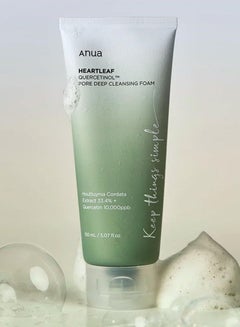 Buy Anua Heartleaf Quercetinol Pore Deep Cleansing Foam White 150ml in UAE