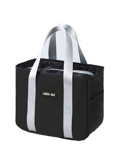 Buy Insulated Lunch Bags For Women Men Cooler Lunch Boxes For Teen Cute Resable Lunch Tote Bag For Picnic School Office Outdoor Black in UAE