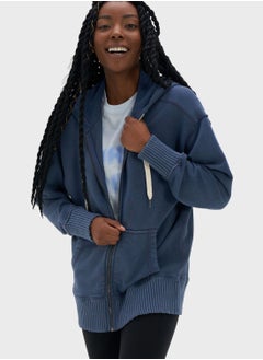 Buy Zip Through Knitted Hoodie in UAE