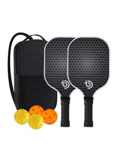 اشتري Pickleball Rackets Set, Lightweight Pickleball Set of 2 Rackets, 4 Pickle Balls and 1 Portable Carry Bag, for Men Women في السعودية