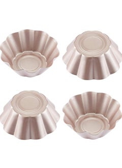 Buy Mini Pudding Pan Set, 4 Pcs 3 inch Nonstick Fluted Tube Cake Pan, Non-Stick Egg Tart Mold, Mini Oven Baking Mold, Flower-shaped Pie Bread and Cake Pan Bakeware, for Oven and Instant Pot Baking in UAE