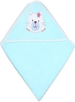 Buy Papillon Cotton Blanket Embroidered Cat For Girls-Turquoise-New Born in Egypt