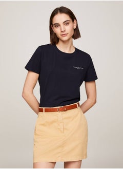 Buy Women's 1985 Collection Signature Logo T-Shirt -  Stretch organic cotton, Blue in Saudi Arabia