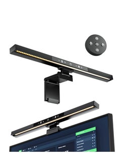 اشتري Monitor Light Bar with Remote Control, USB Computer Monitor Lamp, Eye-Care Screen Light Bar, Stepless Dimming, Adjustable Color Temperature, No Screen Glare Desk lamp Home Office Game في السعودية