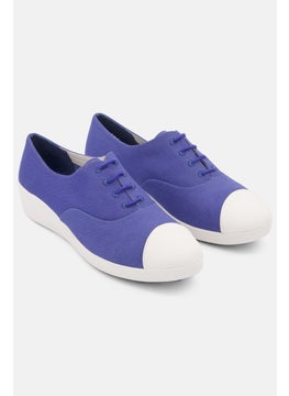 اشتري Women Lace Up Casual Shoes, Blue/White في الامارات