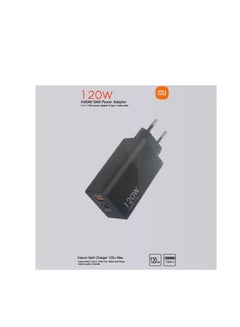 Buy GaN 120W Power Adapter with USB Output and PD Output - Black in Egypt