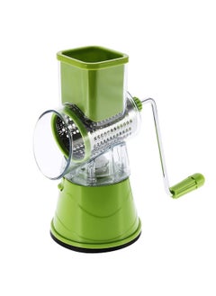 Buy Rotary Cheese Grater - Handheld Vegetables Slicer Cheese Shredder with Rubber Suction Base - 3 Stainless Drum Blades Included in UAE