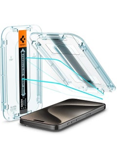 Buy Tempered Glass Screen Protector [GlasTR EZ FIT] for iPhone 15 Pro Max [Case Friendly] - 2 Pack in Saudi Arabia