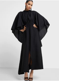 Buy Keyhole Detail Cape Style Dress in UAE