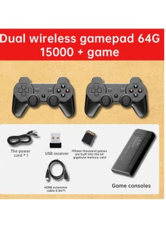 Buy 4K HD video game console, dual 2.4G wireless controllers, plug-and-play video game stick, built-in 15,000 games, retro handheld game console in Saudi Arabia