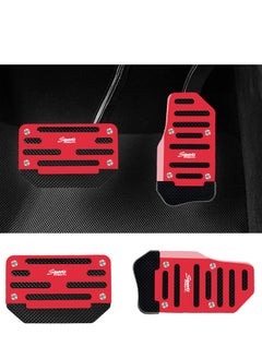 Buy Automatic Transmission Pedal Covers Replacement Kit 2PCS Aluminum Alloy NonSlip Safty Gas Pedal brake Pedal Cover Sporty Car Decor Universal Car Accessories in Saudi Arabia