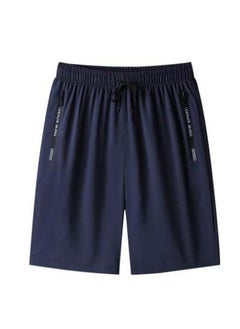 اشتري Wholesale Summer Casual Ice-Silk Shorts Mens Elastic Quick-Dry Plus Size shorts blue في الامارات