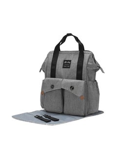 اشتري Elite Diaper Bag With Stroller Hooks And Changing Mat-Grey في الامارات