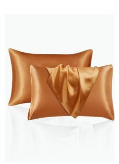 اشتري 100% Pure Mulberry Queen Pillowcase 2-Piece (Orange) في السعودية