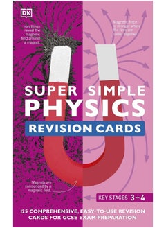 اشتري Super Simple Physics Revision Cards Key Stages 3 and 4: 125 Comprehensive, Easy-to-Use Revision Cards for GCSE Exam Preparation في الامارات