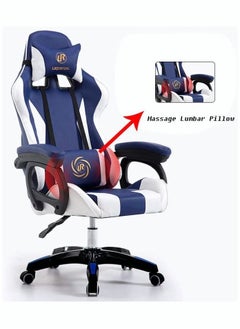 Buy High Back Ergonomic Adjustable Gaming Chair with Massage Function Adult Racing Style PU Leather Gaming Chair Computer Gaming Chair with Headrest and Lumbar Support in Saudi Arabia