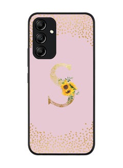 Buy Rugged Black edge case for Samsung Galaxy A34 5G Slim fit Soft Case Flexible Rubber Edges Anti Drop TPU Gel Thin Cover - Custom Monogram Letter Floral Pattern Alphabet - S (Pink) in UAE