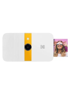 Buy KODAK Smile Instant Print Digital Camera – Slide-Open 10MP Camera w/2x3 ZINK Printer (White/ Yellow) in UAE