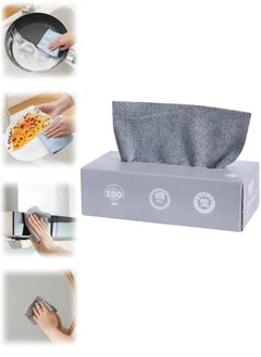 Buy 20 Multi-Purpose Household and Car Cleaning Reusable Microfiber Cloths - Grey in Egypt