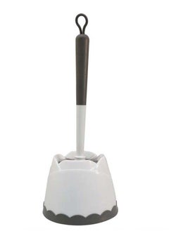 Buy Home Pro Toilet Brush with Holder Compact Round Design Comfortable Handle in UAE