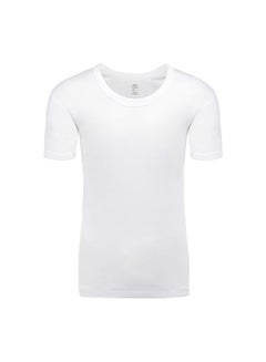 Buy LUX Premium Men's Round Neck T-Shirt – [Pack of 6] White, Super Combed Pure Cotton T-Shirt for Men, Comfortable Fit, Breathable Fabric, Machine Washable, Close-To-Body Fit, Lightweight in UAE