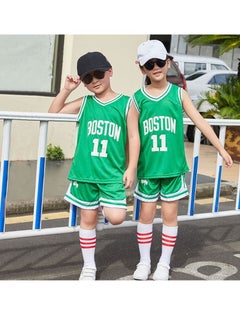 اشتري M MIAOYAN Children's Star Basketball Uniform Suit Men's and Women's Kindergarten Elementary and Middle School Students Training Team Uniform Basketball Uniform (Socks Not Included) في السعودية