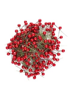 Buy Forty Wings 100 Pcs Red Berry/Cherry Fruit Hanging Ornaments for Xmas Christmas Decoration Craft in Egypt