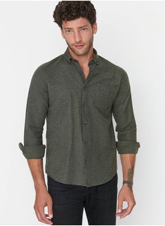 اشتري Green Slim Fit Single Pocket Shirt TMNAW20GO0523 في مصر