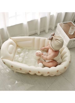 اشتري Newborn Baby Inflatable Bathtub, Baby Bathtub Inflatable Tub, Outdoor Portable Tub Game Pool في السعودية