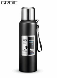 اشتري 27 Oz Sports Water Bottle,Stainless Water Bottle with 2 Lids Insulated Water Bottles Keep Hot and Cold, Wide Mouth Sports Water Bottle for Hiking Biking Sport في الامارات