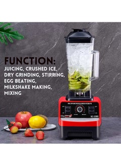 Buy 2.5L 4500W BPA Free Professional Heavy Duty Commercial Timer Blender Mixer Juicer Food Processor Smoothies Ice Crusher Kitchen in UAE