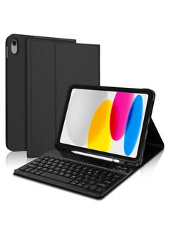 Buy Keyboard Case for Apple iPad 10th Generation 10.9" with Pen Holder Black in UAE