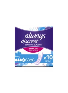 Buy Always Discreet Incontinence Pads Plus Women Long x10 in UAE