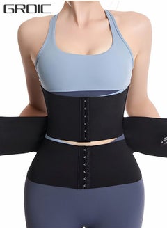 اشتري Waist Trainer Workout Waist Cincher Trimmer Adjustable Workout Girdle Body Shaper Underbust Waist Corsets Tummy Control Hourglass Body Shapewear M في السعودية