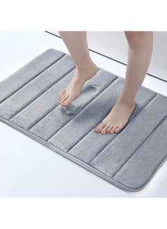 اشتري Bath Mat, Memory Foam Bath Mat Non Slip,Soft & Comfortable Bath Mat With Highly Absorbent Bathroom Mat Non Slip for Shower, Tub and Floor, Non Slip Thickened,Machine Wash,51x81CM في السعودية