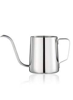 اشتري Pour Over Coffee Kettle, Stainless Steel Gooseneck Tea Pot, 12Oz/350ml Narrow Spout Coffee Pot, 304 Stainless Steel Drip Coffee Pot with Anti-hot Handle for Coffee, Tea (Silver) في الامارات